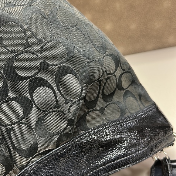🔥🔥🔥Coach Black Signature Hobo Shoulder Bag - Picture 12 of 15